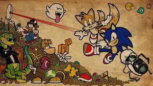 It can be from the 70's or more recent years. Artist Mashes Up Iconic Video Game Characters Young And Old Game Character Video Game Characters Geek Design