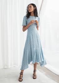 Cotton Blend Handkerchief Midi Dress Wedding Guest Dress Trends Simple Dresses Modest Summer Dresses
