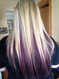 Purple And Blonde Hair Color Pictures Peekaboo Hair Peekaboo Hair Colors