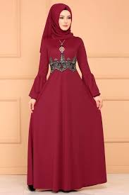 Modaselvim Elbise Gold Dantelli Elbise 5025pm271 Bordo Fashion Hijab Fashion Fashion Dresses