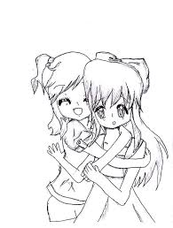 Two little girls best friends playing color zini. Hug My Best Friends Tight Coloring Pages Best Place To Color