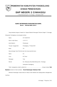 Surat pindah sekolah adalah surat yang dibuat/dikeluarkan oleh pihak berwenang (dalam hal ini pihak sekolah), untuk menerangkan bahwa siswa yang bersangkutan tidak lagi bersekolah di sekolah. Surat Pindah Smp 4 Cmg