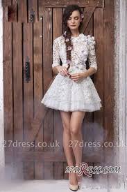 We've got gorgeous wedding dresses for you at an amazing price, some even under 200! Sheer 3d Floral Half Sleeves Short Appliques Wedding Dresses Uk 27dress Co Uk