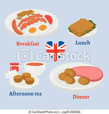 The menu is a little different. London Cafe Menu English Breakfast Lunch And Dinner Plate With Sausage Egg Becon And Beans Traditional Afternoon Tea And Canstock