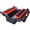Big Red 19 in. Plastic Foldable Portable Tool Box with Storage ...