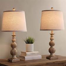 Shop our best selection of rustic kitchen & dining room table sets to reflect your style and inspire your home. Rustic Table Lamp Set Of 2 Farmhouse Bedside Lamps With Dual Usb Ports 26 Nightstand Lamps For Bedroom Living Room Beige Fabric Shade 2 Pack Brown Farmhouse Goals