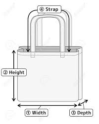 A Tote Bag Illustration For Size Chart English