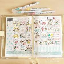 8月のほぼ日手帳 マンスリーちょこっと絵日記 さぼり3回 ほぼ日手帳 ほぼ日手帳カズン mizutamaちょこっと絵日記 mizutamaほぼ日 マンスリー 絵日記 手帳 bullet journal inspiration pen illustration bullet journal art
