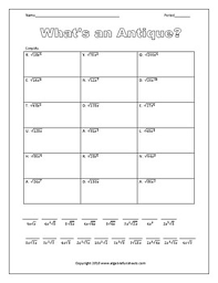 Some of the worksheets for this concept are simplifying radicals work, simplifying variable expressions, radicals and rational exponents, simplifying radical expressions, unit 8 radicals and pythagorean theorem, simplifying radical expressions date period, simplifying rational expressions. Simplifying Radicals Worksheets By Algebra Funsheets Tpt