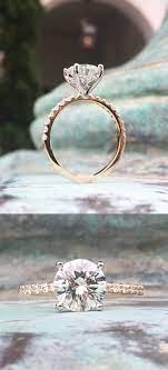 Round Engagement Ring Solitaire Engagement Ring Yellow Gold Engagement Ring Two Toned Round Engagement Rings Womens Engagement Rings Wedding Rings Solitaire