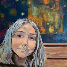 Original-ruby Bluesday, Portrait Contemporary Figurative Fine Art Oil