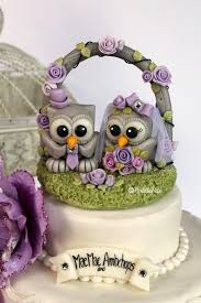 Kostenlose lieferung für viele artikel! Eule Kuchen Topper Mit Hochzeit Blumenbogen Stand Und Banner Etsy