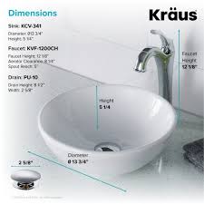 kraus 3 in 1 set white round ceramic