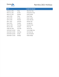 There are 271 days left in the year. Namibia Holidays 2021 In Pdf Word And Excel