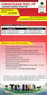 Ya, toefl adalah singkatan dari test of english as a foreign language. Terbaik Jadwal Tes Toefl Itp Jogja 2019