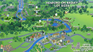 You can delete houses and lots, and then put down a new lot . Fry On Twitter The Map And Lot Sizes Of Henford On Bagley From The Upcoming Thesims Expansion Packk Cottageliving I Know Some Builders Wanna Know So Here You Go Thesims4 Ts4cottageliving Https T Co Eyxr9pjloy