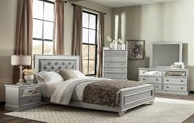 6pc Queen Silver Bedroom Set Famsa Furniture Electronics Appliances Mattre Bedroom Sets Queen Discount Bedroom Furniture Sets Discount Bedroom Furniture