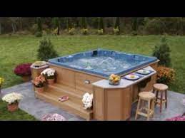 Metal, wood, concrete and stones are common materials for hot tubs. Backyard Hot Tub Ideas For Installation And Landscaping Youtube