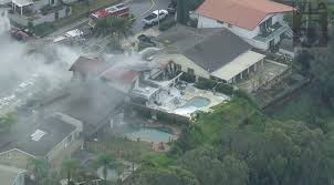 Parts of a residential neighborhood in yorba linda, california, were left in flames on sunday when a small plane crashed through. Plane Hits Super Bowl Party In Yorba Linda California Cops The Sacramento Bee