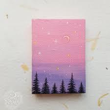 Miniature Crescent Moon Painting Dollhouse Collectibles Mini Art Tiny Painting Waxing Moon Crescent Moon Moo Moon Painting Mini Canvas Art Canvas Art Painting Check out our aesthetic painting selection for the very best in unique or custom, handmade pieces from our wall hangings shops.