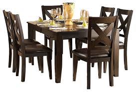 Shop dining room sets and other modern, antique and vintage tables from the world's best furniture dealers. 8 Piece Creekmore Casual Modern Dining Set Table 6 Chair Server Merlot Transitional Dining Sets By Amoc