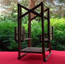 Garden Swing Full Motion Dollhouse Miniature Fairy Garden Furniture Garden Swing Diy Barbie Furniture