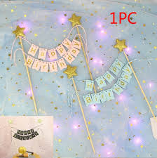 Place the fourth sponge on top and leave the cake in the fridge, or somewhere cool to set for 30 minutes. 1 X Happy Birthday Cake Banner Flags With Shinning Stars Happy Birthday Cake Topper Wish