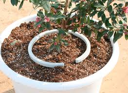 Garden irrigation mist micro drip flow dripper water drip head hose system. Netafim Ring Irrigation For Pots Using A Multi Outlet Dripper With High Clogging Resistance And Superb Water Distribution By Netafim