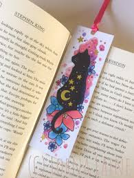 Black Cat Bookmark Laminated Book Mark Book Accessories Etsy Creative Bookmarks Bookmarks Handmade Bookmark Craft