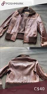 Brown Bomber Vegan Leather Jacket Fringe Leather Jacket Beige Leather Jacket