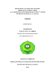 Enam orang dari mereka murid sekolah agama, dan seorang lagi warga yang mencoba memberi pertolongan. Pdf Developing Vocabulary Mastery Through Watching Video A Classroom Action Research At The 2nd Grade Students Of Sman No 3 Langsa Kamarullah Gani Academia Edu