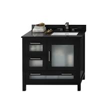 Enjoy free shipping on most stuff dressed in a concrete grey/white/walnut brown and sleek black metal hardware. Ronbow Athena 36 Inch Bathroom Vanity Set In Black Quartz Countertop And Backsplash With Ceramic Bathroom Sink In White Overstock 13983643