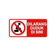Sign label kecil staff only , selain karyawan dilarang masuk dll. Rambu Dilarang Duduk Di Sini 30cm X 15cm Acrylic Akrilik Shopee Indonesia