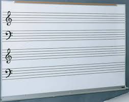 Music Staff Lines and Ruled White Boards