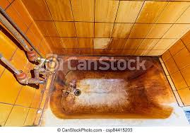 Basically, rust stains are caused by dissolved iron in your water. Rust Stains In Bathtub On Wall And Bath High Level Iron Dissolved In A Water Ferrous Iron Rust Stains In Bathtub On Wall Canstock