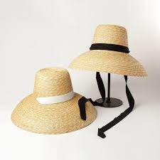 High Flat Top With Large Brim With Binding Straw Hat Fashion Etsy In 2021 Straw Hat Wide Brim Sun Hat Floppy Straw Hat