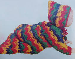 The pattern is free from hello dolly knitting, or you can pay a small amount for the downloadable pdf. Easy Baby Bunting Crochet Pattern Pdf Red Basket Crafts