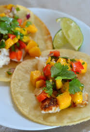 Pour 1 tablespoon of crema on top. Baked Fish Tacos With Mango Salsa Mountain Mama Cooks