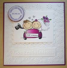 Some of our friends and family members will definitely get married during our lifetimes and we need to celebrate and congratulate them during these wonderful periods. Hand Made Wedding Congratulations Card Personalised For The Bride Groom Purple Make Me Happy