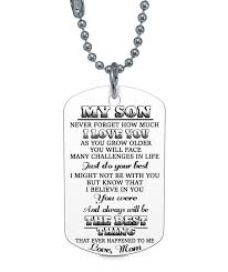 Best Gift For Son On His Birthday To My Son I Want You To Believe Love Mom Dog Tag Necklace Birthday Anniversary Graduation Gift Love Mom Mother Son Gift My Son Quotes