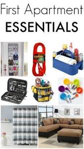 At a minimum you'll want a bed and bedding, somewhere to sit (chair, couch, stools), cookware, cleaning supplies, towels, a shower curtain and hangers. 47 Things You Need For Your First Apartment Ideas First Apartment Apartment Apartment Checklist