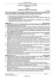 Texte d'histoire et ces caractéristiques + objectivité de l'auteur + visée communicative. Bac Istorie 2021 Testul De Antrenament Nr 3 Sursa Edu Ro Materiale De Istorie