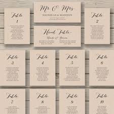 wedding seating chart template printable by