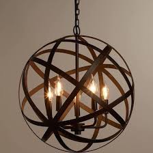 Wooden Sphere Chandelier Orb Chandelier Home Lighting Chandelier