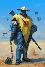 Robotic Cowboy Character Art Sci Fi Concept Art Concept Art Characters