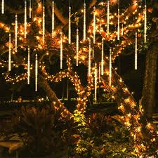 Cascading christmas lights are a popular choice as they're easy to use and install. Amazon Com Omgai Waterproof Meteor Shower Rain Lights 30cm 8 Tubes Drop Icicle Snow Falling Raindrop Cascading Lights For Wedding Party Christmas Shine Warmwhite Home Improvement
