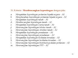 Menebusguna tanah + cth lokasi. Perincian Agihan Soalan Sains Pertanian 35281 Sains Pertanian