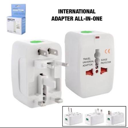 UNBRAND UNIVERSAL TRAVEL ADAPTER - WHITE 