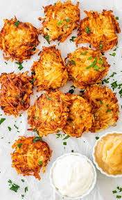 Easy Potato Latkes Jo Cooks In 2020 Potato Latkes Potato Pancakes Latkes