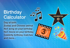 Birthday Calculator Day Of Birth Exact Age Music And